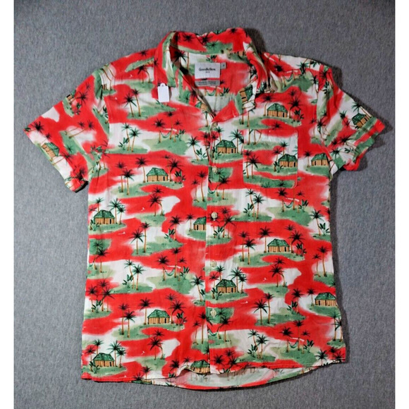 Goodfellow and Co Mens Standard Hawiaan shirt Sz M Tropical - Picture 1 of 7